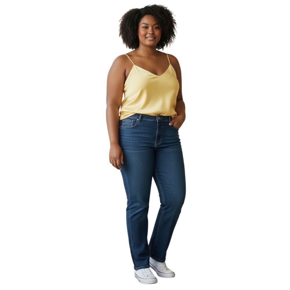 Levis 550 Classic Relaxed Boot Cut Jeans Womens 14M Medium‎ Wash Blue High Rise